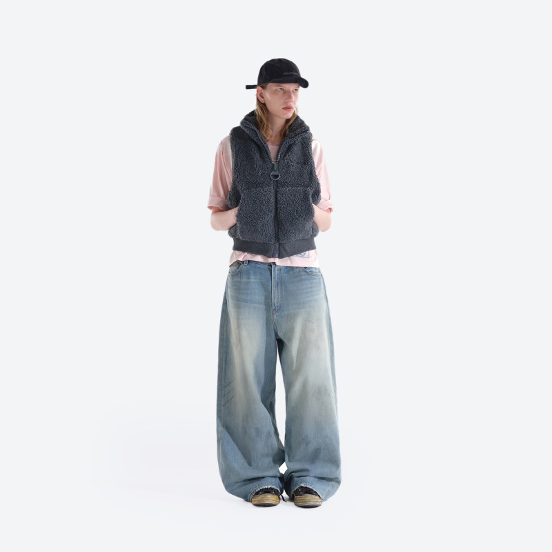 Camel Hair Sherpa Vest